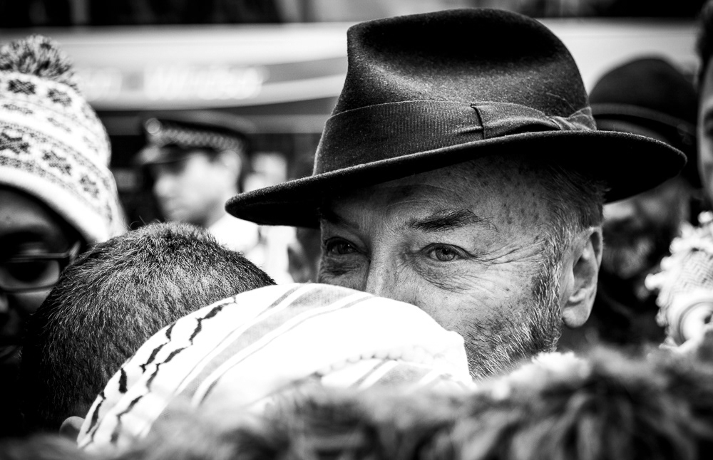 Picture of George Galloway at the protest "freedom for palestine". London, united kingdom. 2015 © Pedro Rodrigues